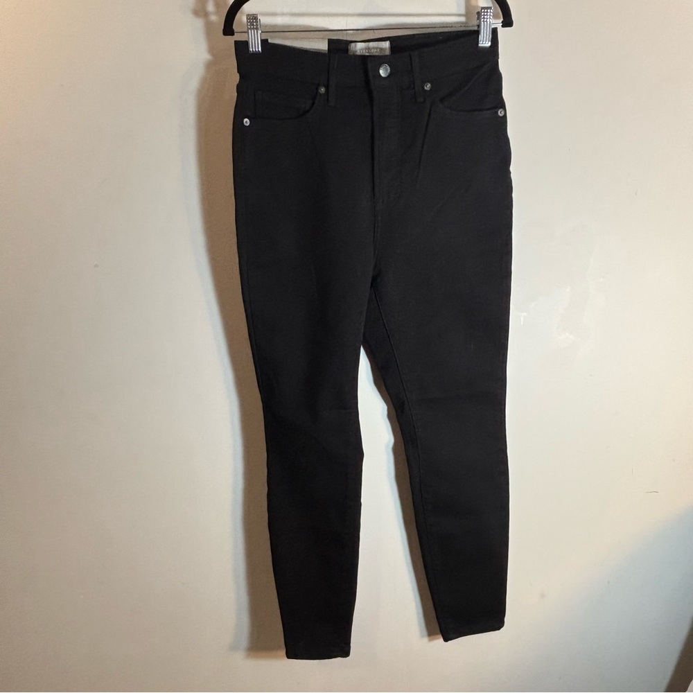 EVERLANE Sz 30 The Way High Skinny Jeans Cropped Organic Cotton Black NEW
